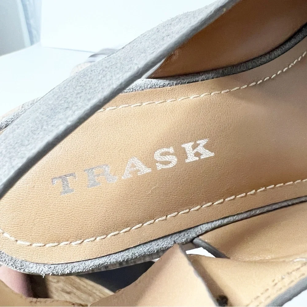 Trask Patsy Platform wedge in grey suede